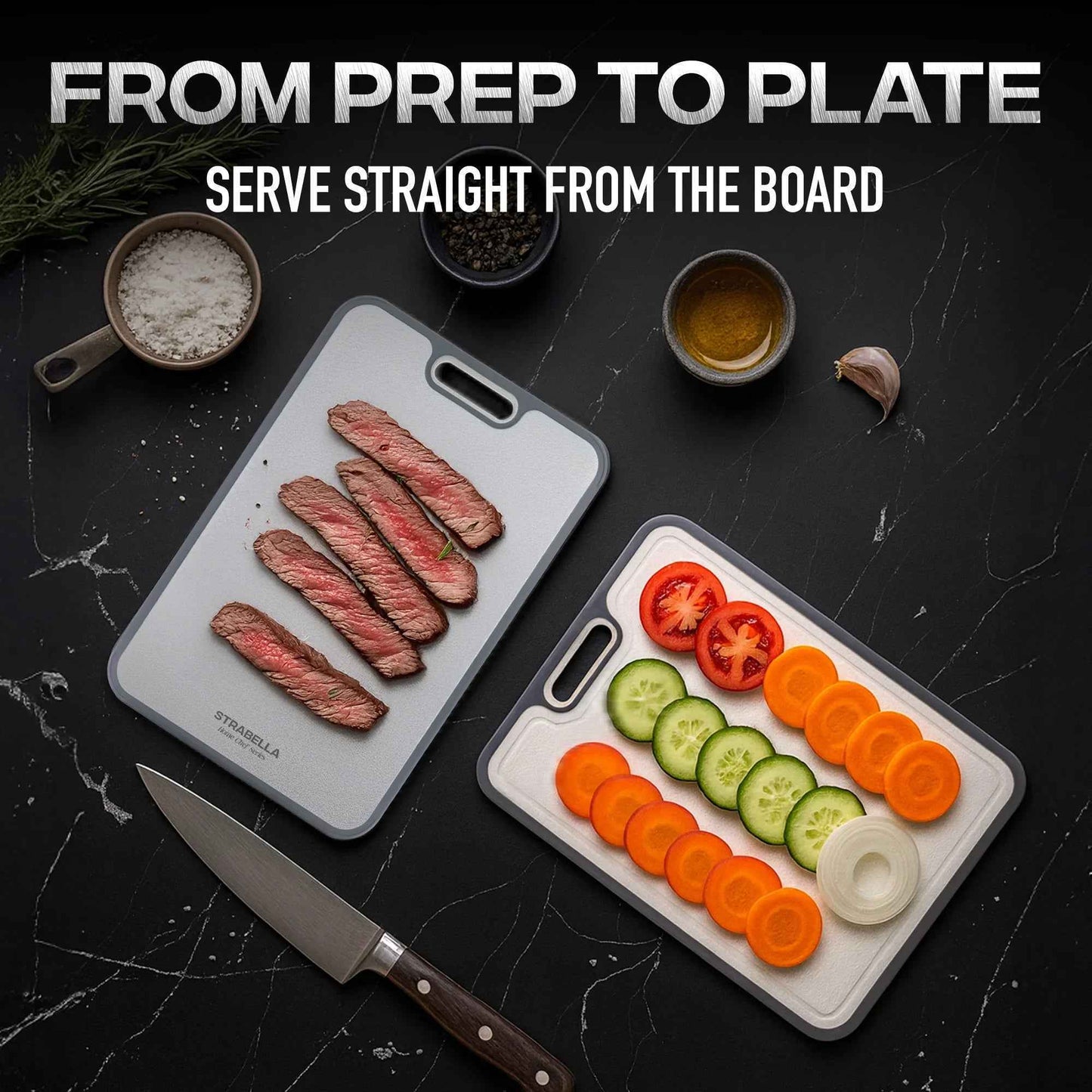 Titanium Cutting Board — Antibacterial, Scratch-Resistant | Strabella