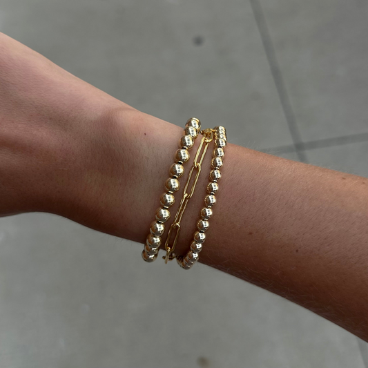 Chunky Paperclip + Juno (5+6mm) Bracelet Triple Stack