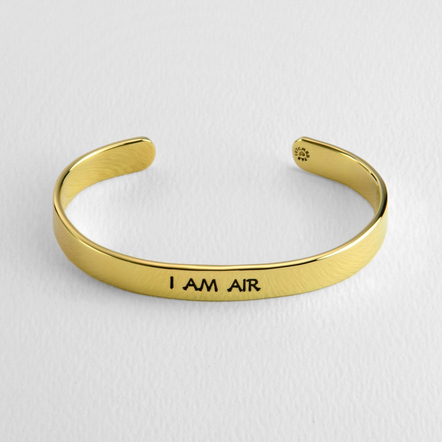 I Am Earth Water Air Fire Astrology Brass Cuff Bracelet
