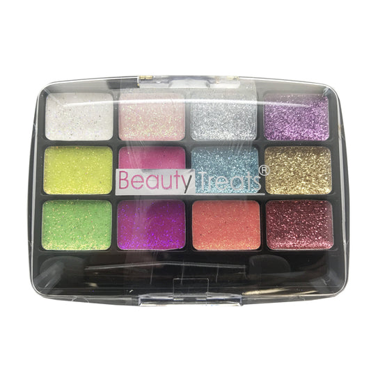 BEAUTY TREATS Palette de 12 Fards à Paupières Pailletés
