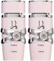 Geschenk-/Set-Bundle Lattafa Yara Packung mit 2 Stück Yara 100 ml EdP Yara 100 ml EdP für Frauen. Designer: Lattafa, Parfüm von Lattafa für Frauen