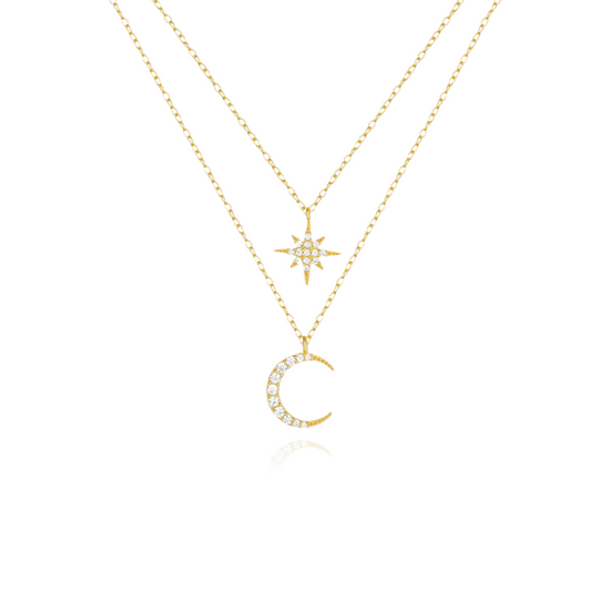 Collier Croissant Vermeil