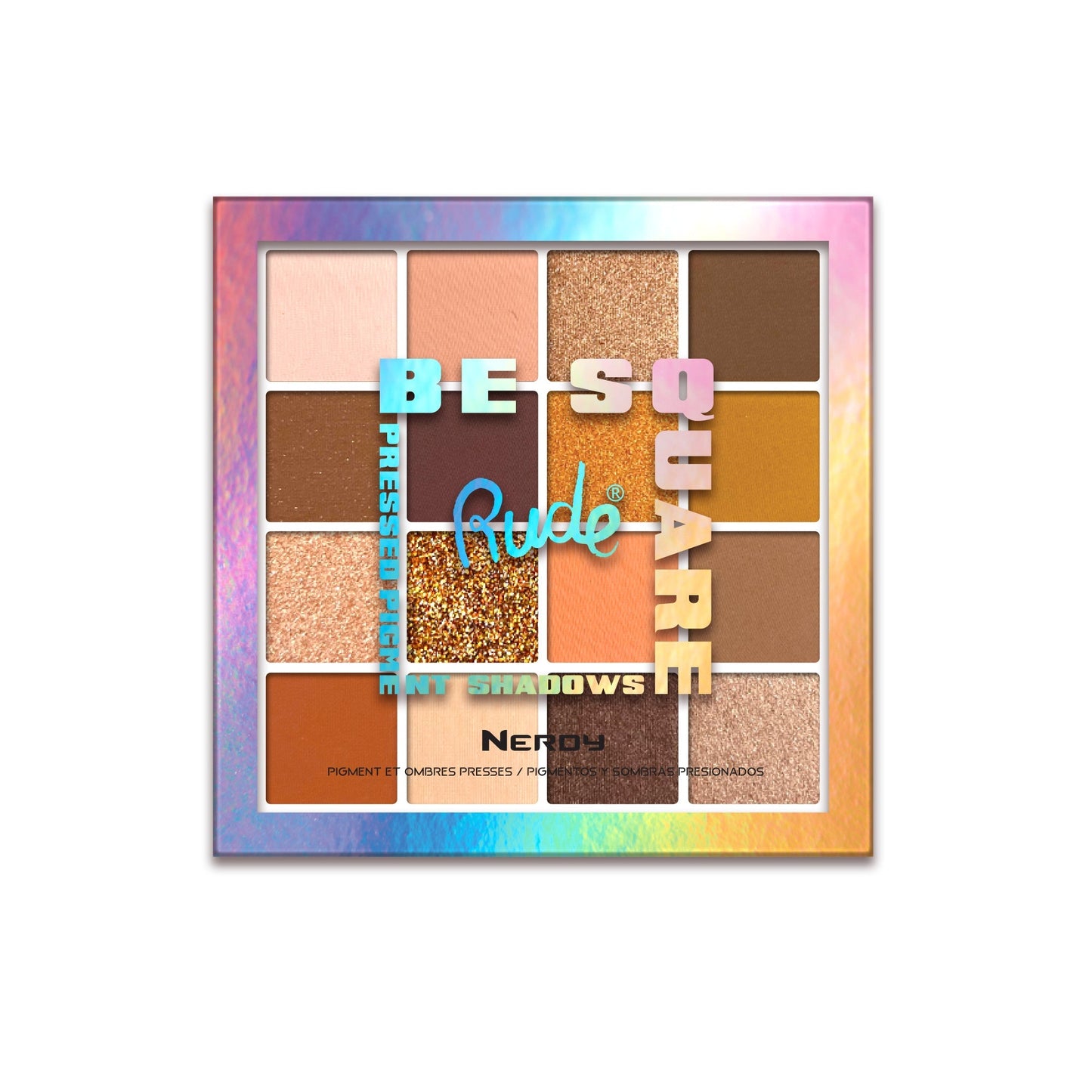 RUDE Be Square Pressed Pigments & Shadows - Nerdy -  Nerdy