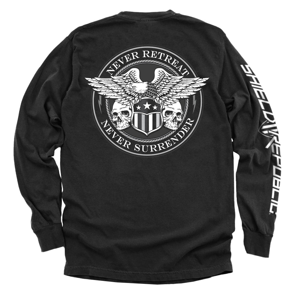 Never Retreat Never Surrender Skulls