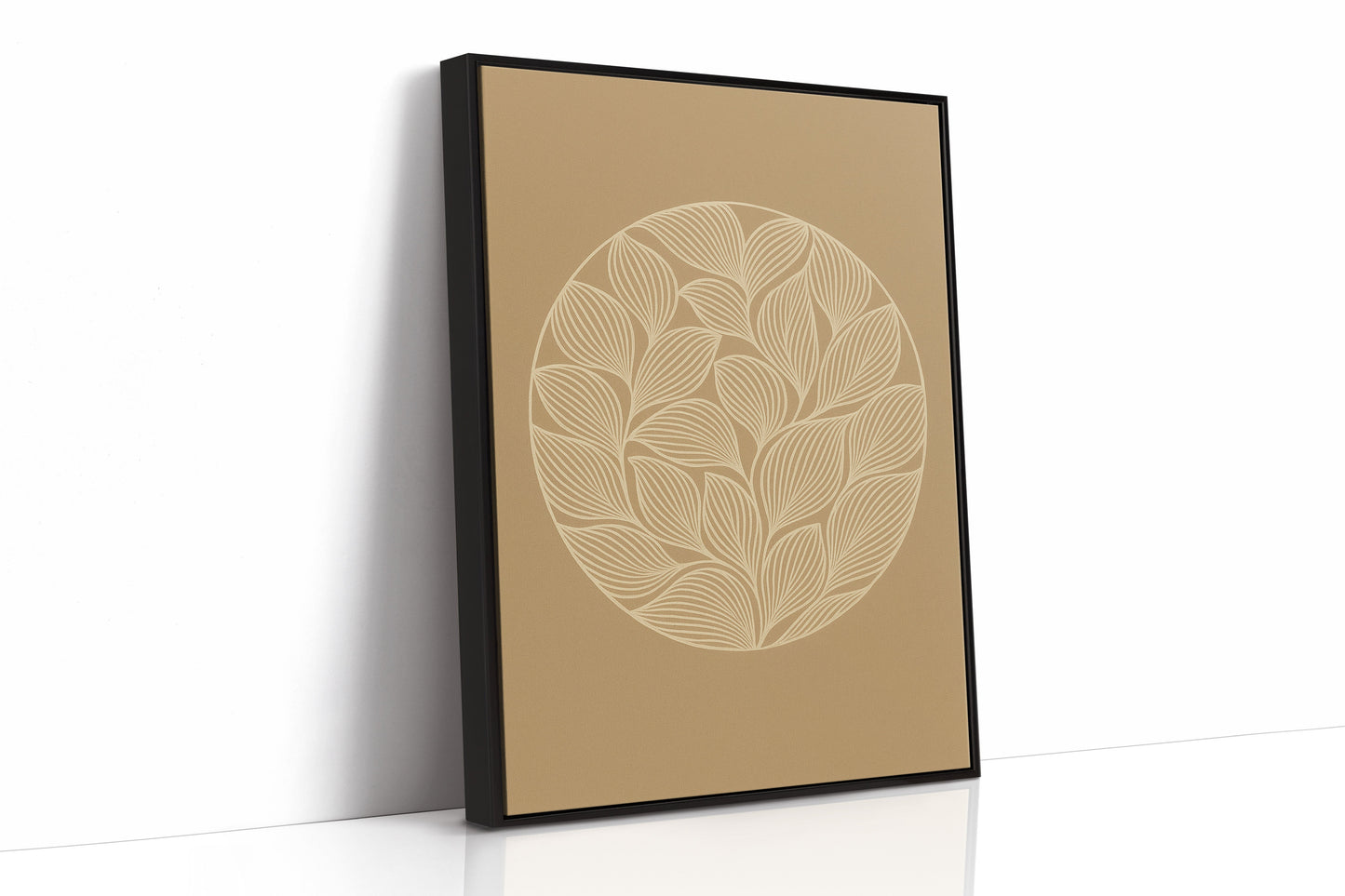 Elegant Leaf Mandala Art Print