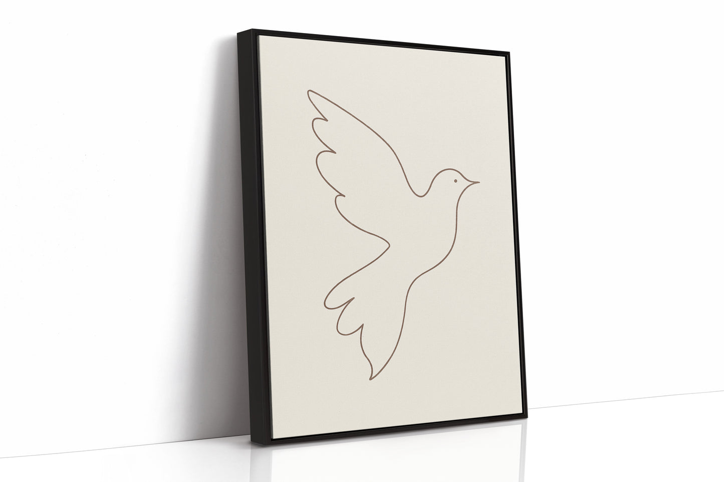 Minimalistischer Tauben-Linienkunst-Druck