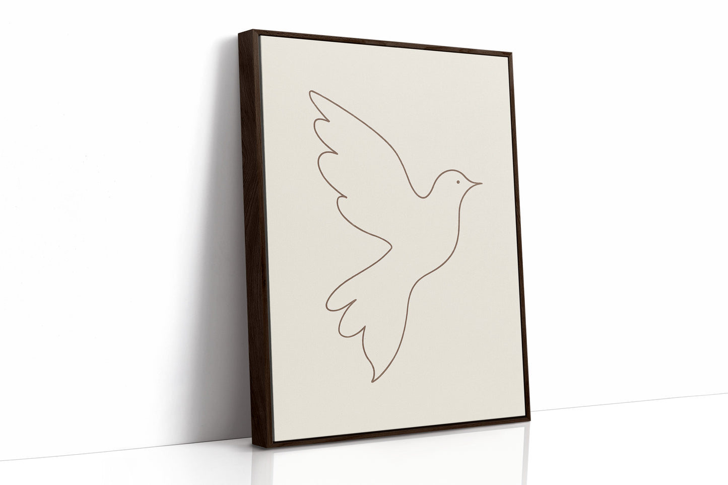Minimalistischer Tauben-Linienkunst-Druck