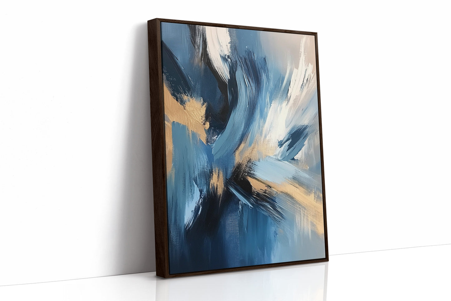 Blaue Gelassenheit - Abstraktes, vom Meer inspiriertes Leinwandbild