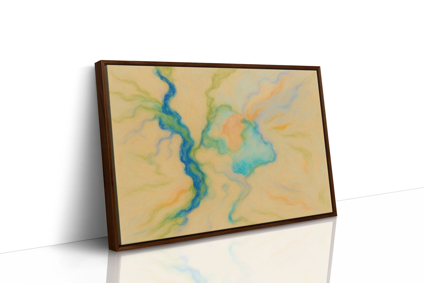 Vibrant Abstract Pastel River Art Print