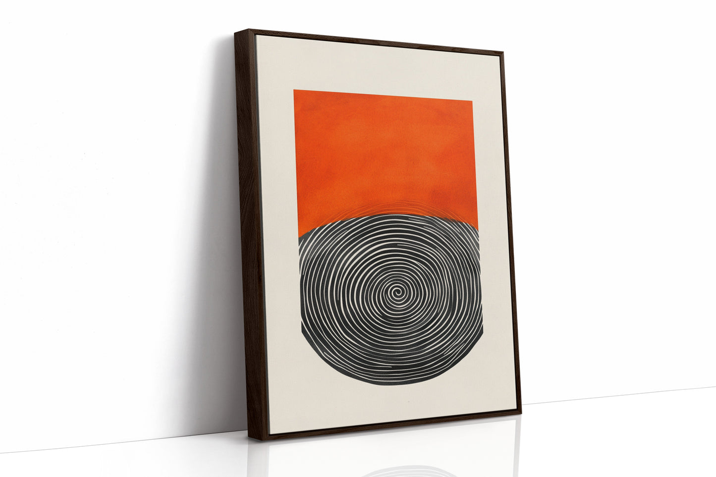 Wirbelnder Sonnenuntergang - Abstraktes Geometrisches Kunstposter