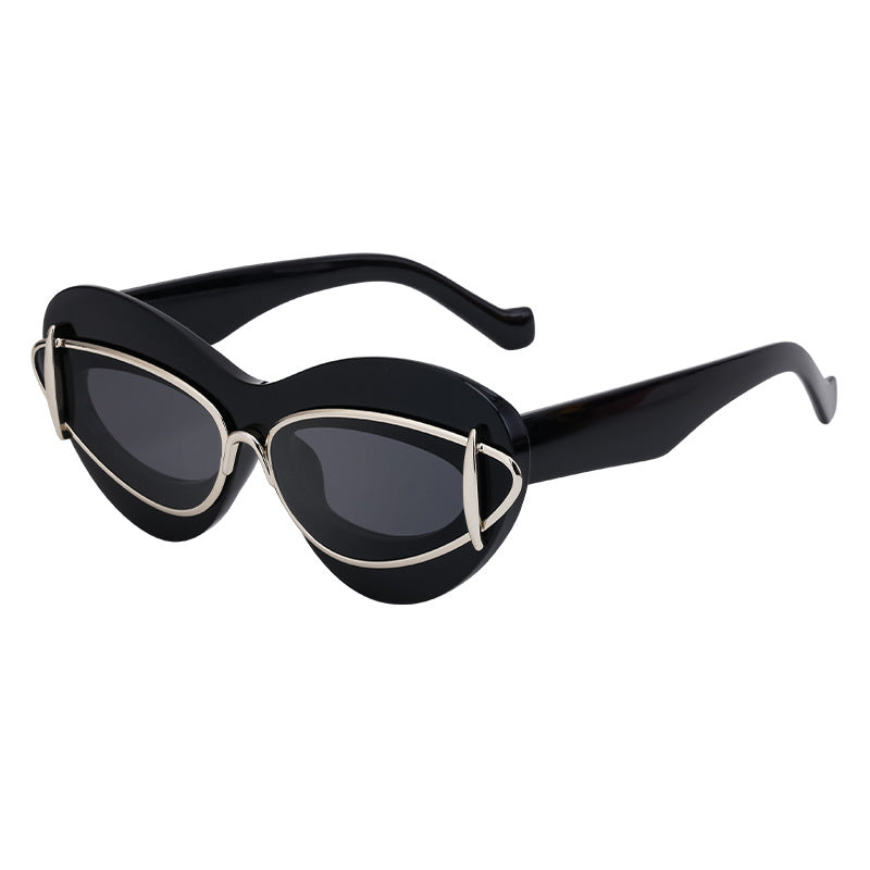 Women's Y2K Cat-Eye Small Frame Sunglasses — Trendy Driving Shades