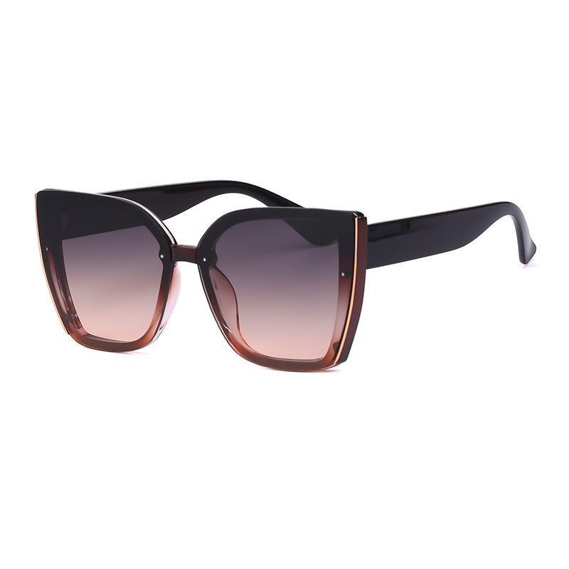 Women's Cat-Eye Oversized Sunglasses — UV Protection Trendy Shades