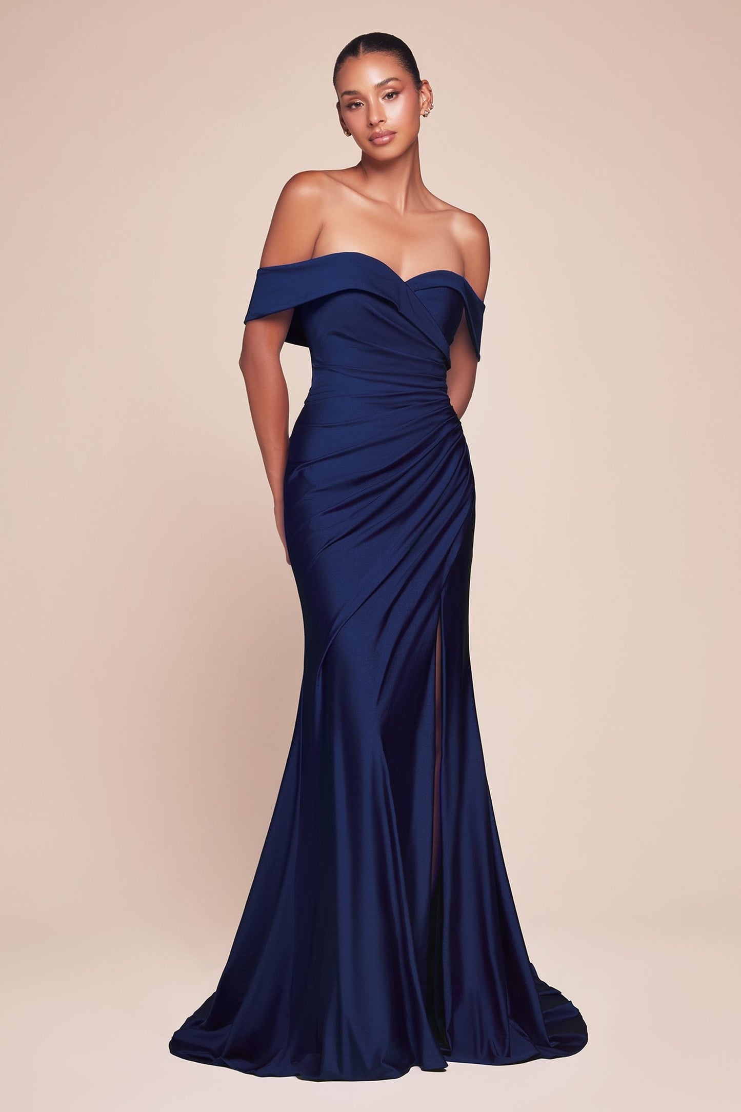 Ladivine CD790 Dress Off the Shoulder Stretch Spandex Gown