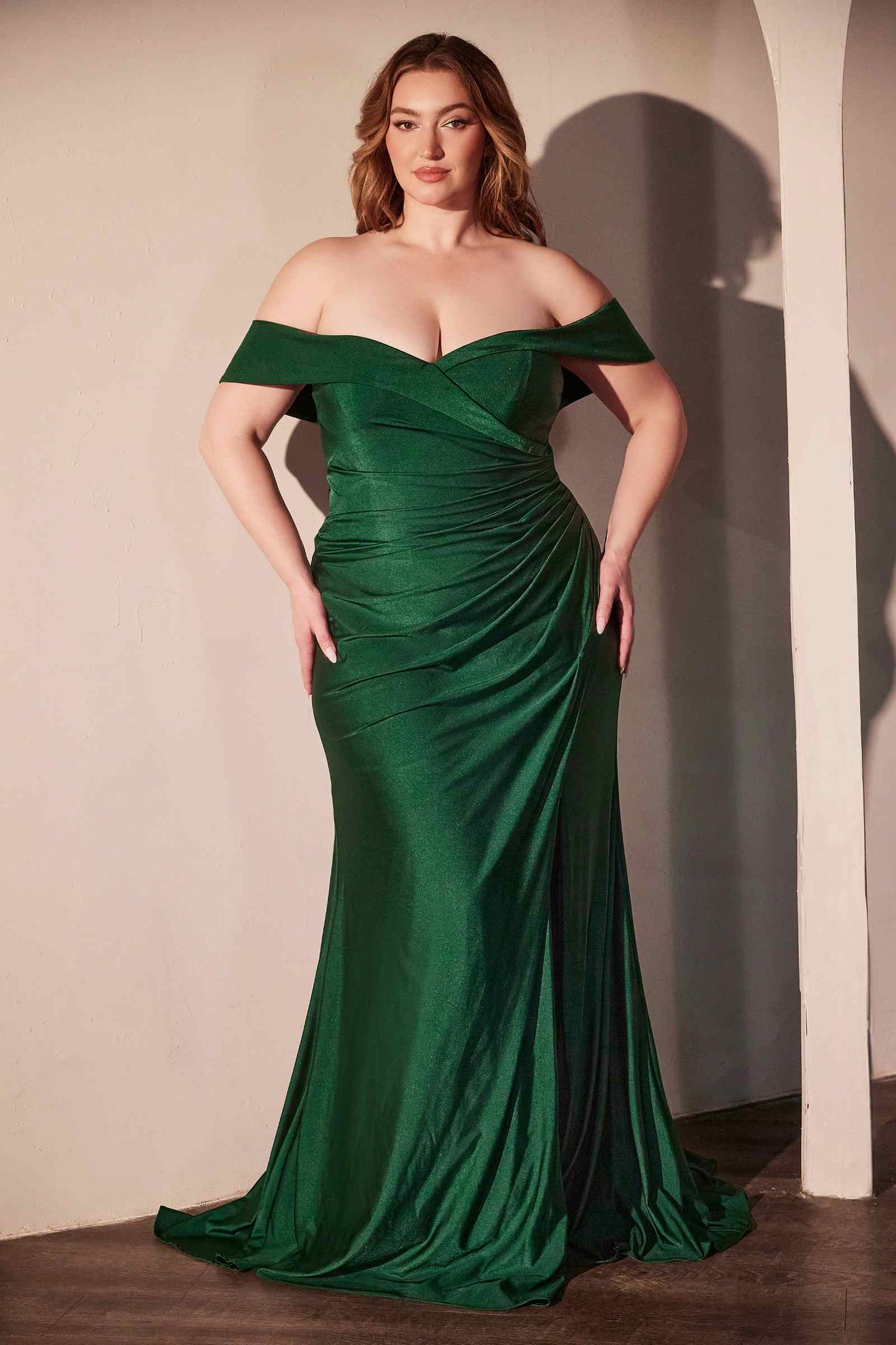 Ladivine CD790C Dress Off the Shoulder Stretch Spandex Curve Gown