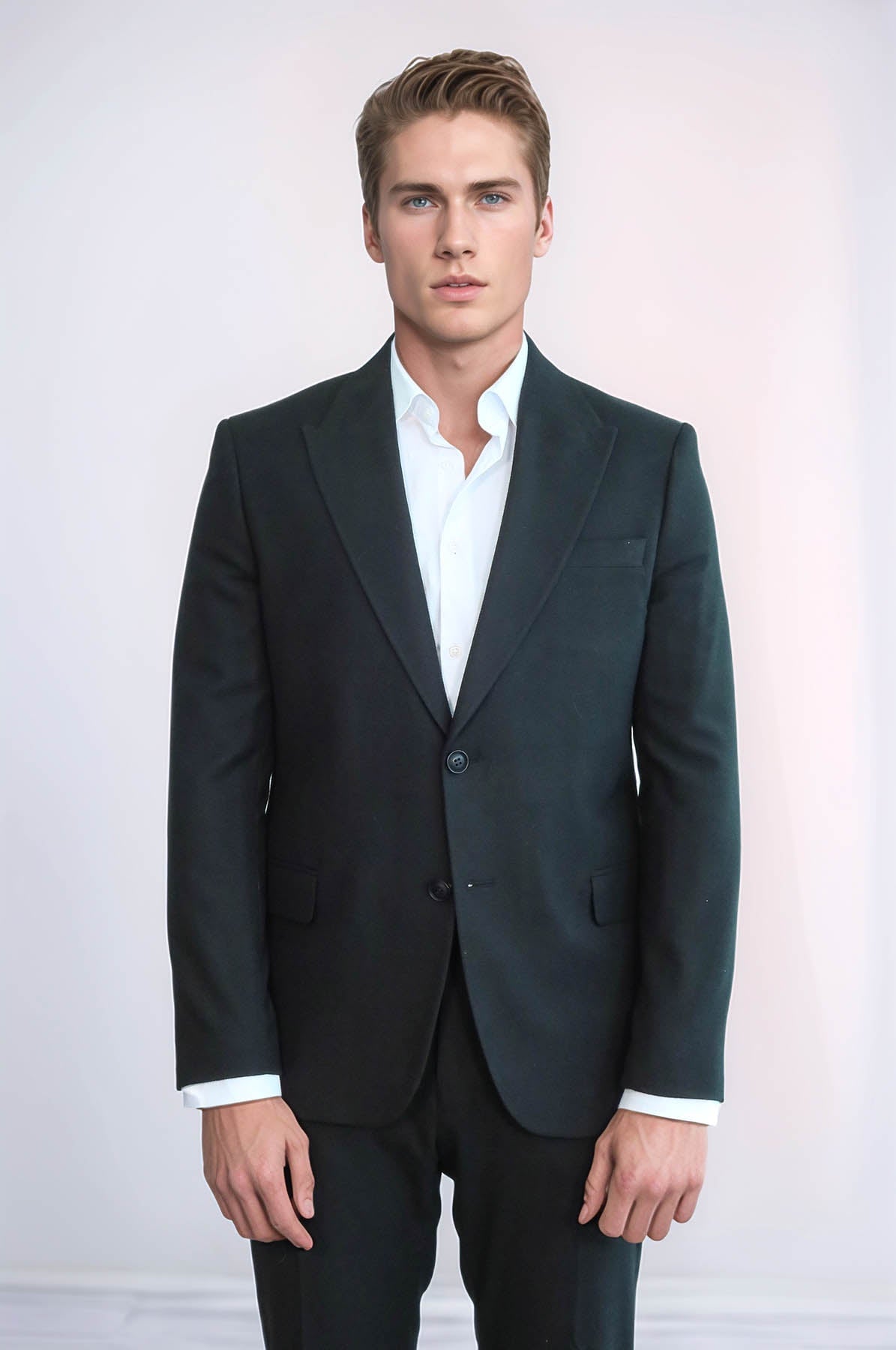 Plain Slim Fit Sport Black Men Blazer - Wessi