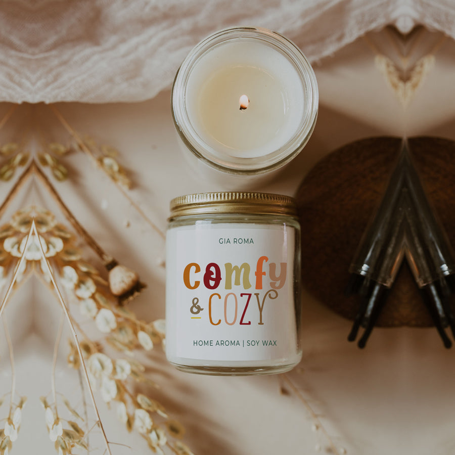 Pumpkin Spice Soy Candle 9oz Jar, Vanilla Whipped Cream Cinnamon