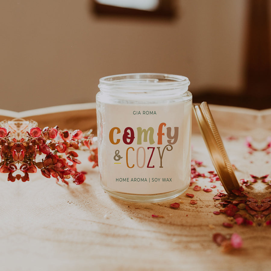 Pumpkin Spice Soy Candle 9oz Jar, Vanilla Whipped Cream Cinnamon