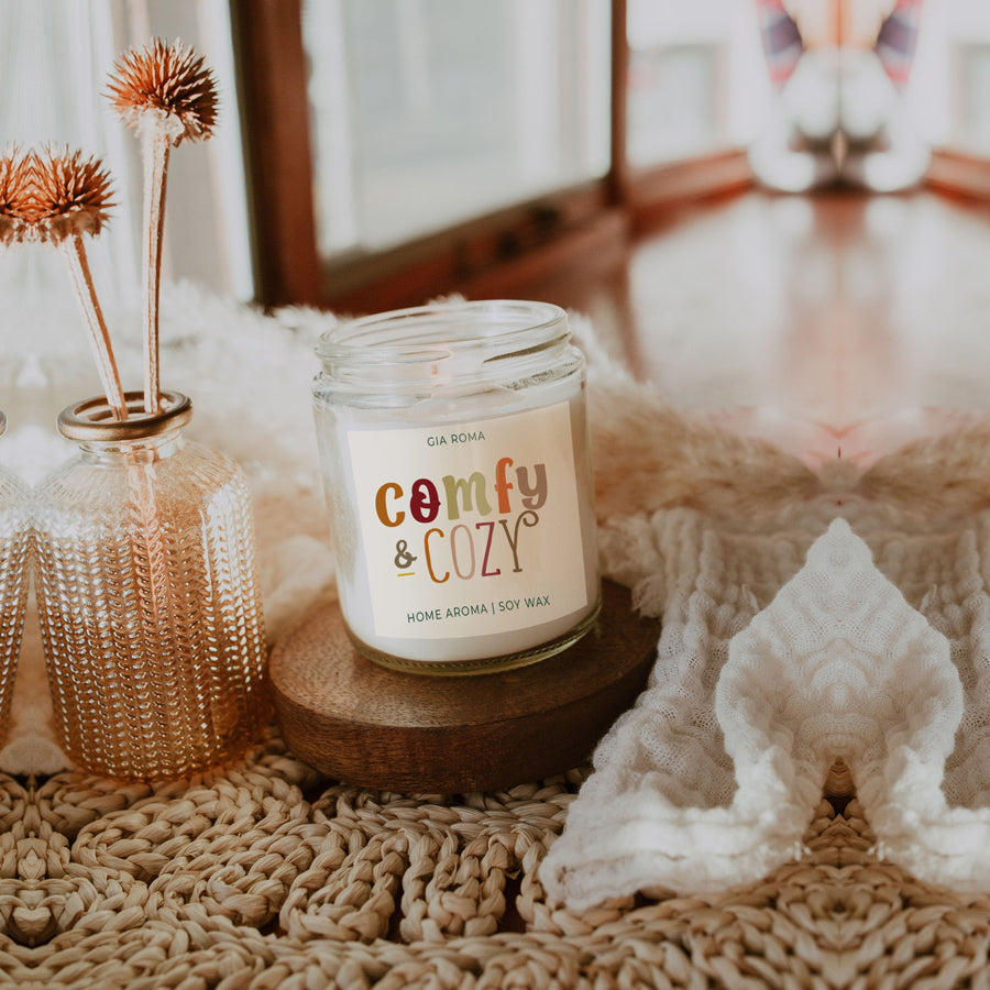 Pumpkin Spice Soy Candle 9oz Jar, Vanilla Whipped Cream Cinnamon