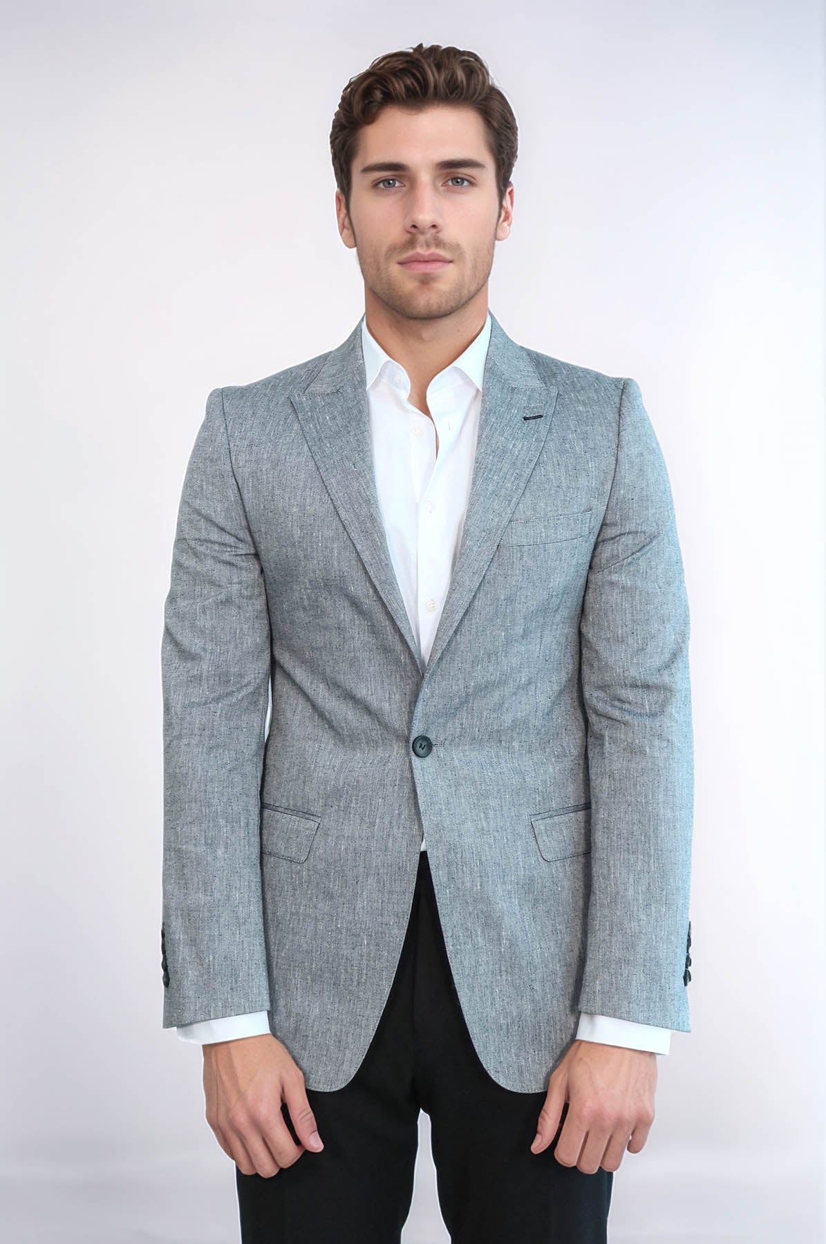 Peak Lapel Slim-Fit Smoked Jacket - Wessi