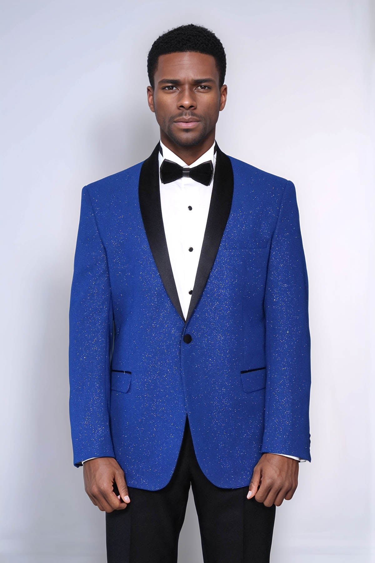 Shawl Lapel Navy Blue Men Dinner Jacket - Wessi