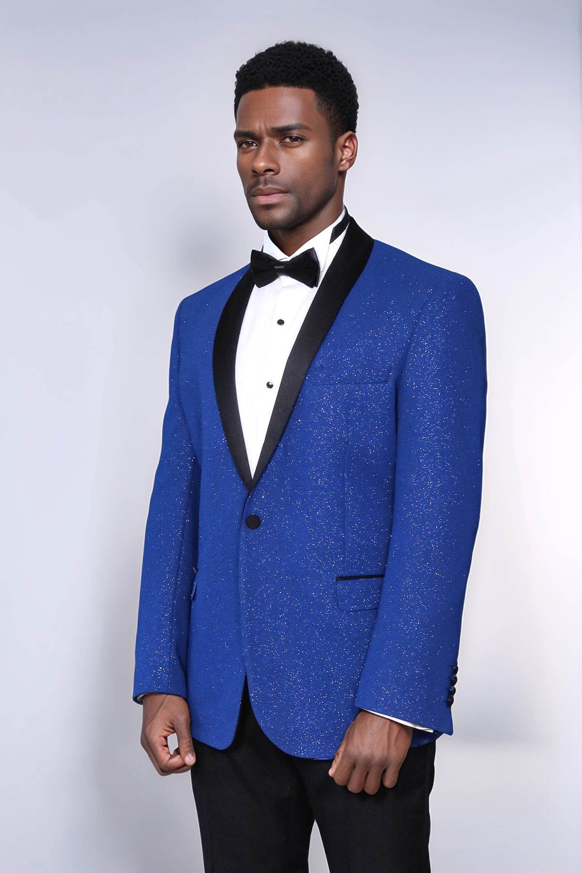Shawl Lapel Navy Blue Men Dinner Jacket - Wessi
