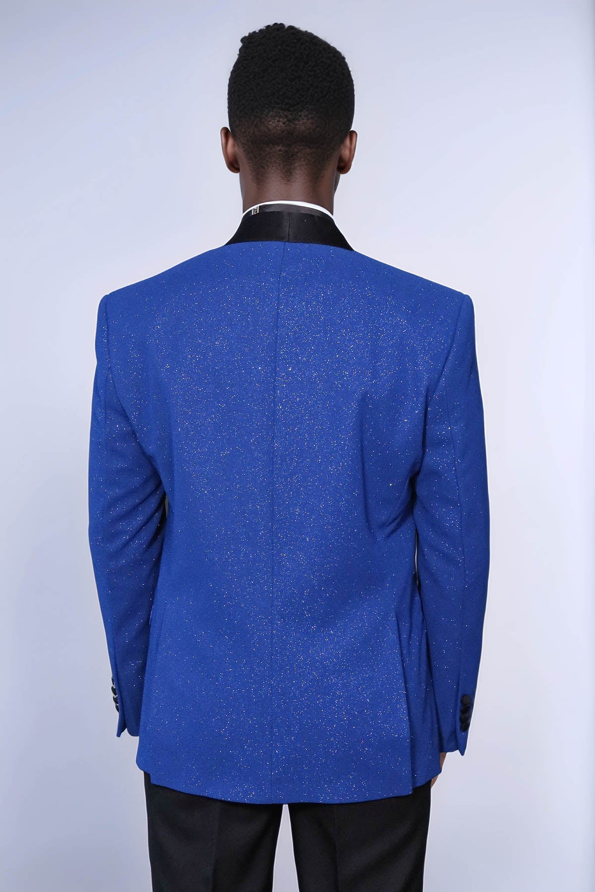 Shawl Lapel Navy Blue Men Dinner Jacket - Wessi