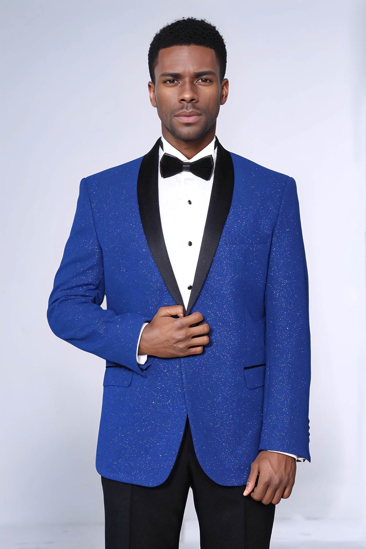 Shawl Lapel Navy Blue Men Dinner Jacket - Wessi