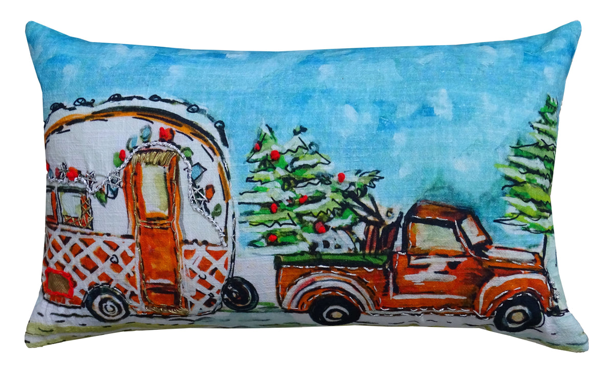 Vibhsa Christmas Cravan Holiday Pillow (14"X20")