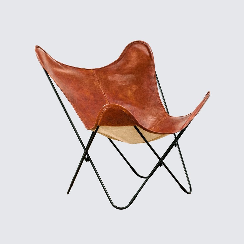 Der Cognac Vintage Butterfly Chair