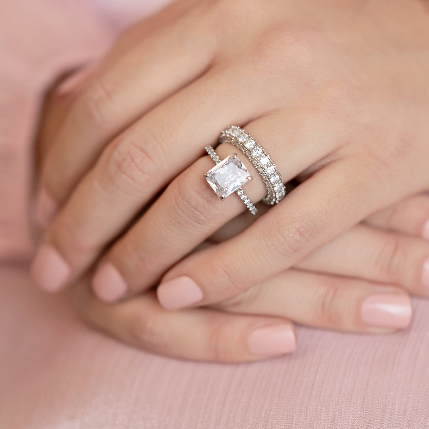 Jasmine Eternity Ring in Silver