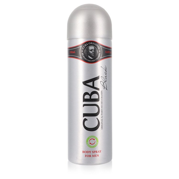 CUBA Black par Fragluxe Vaporisateur Corporel 195 ml pour Homme