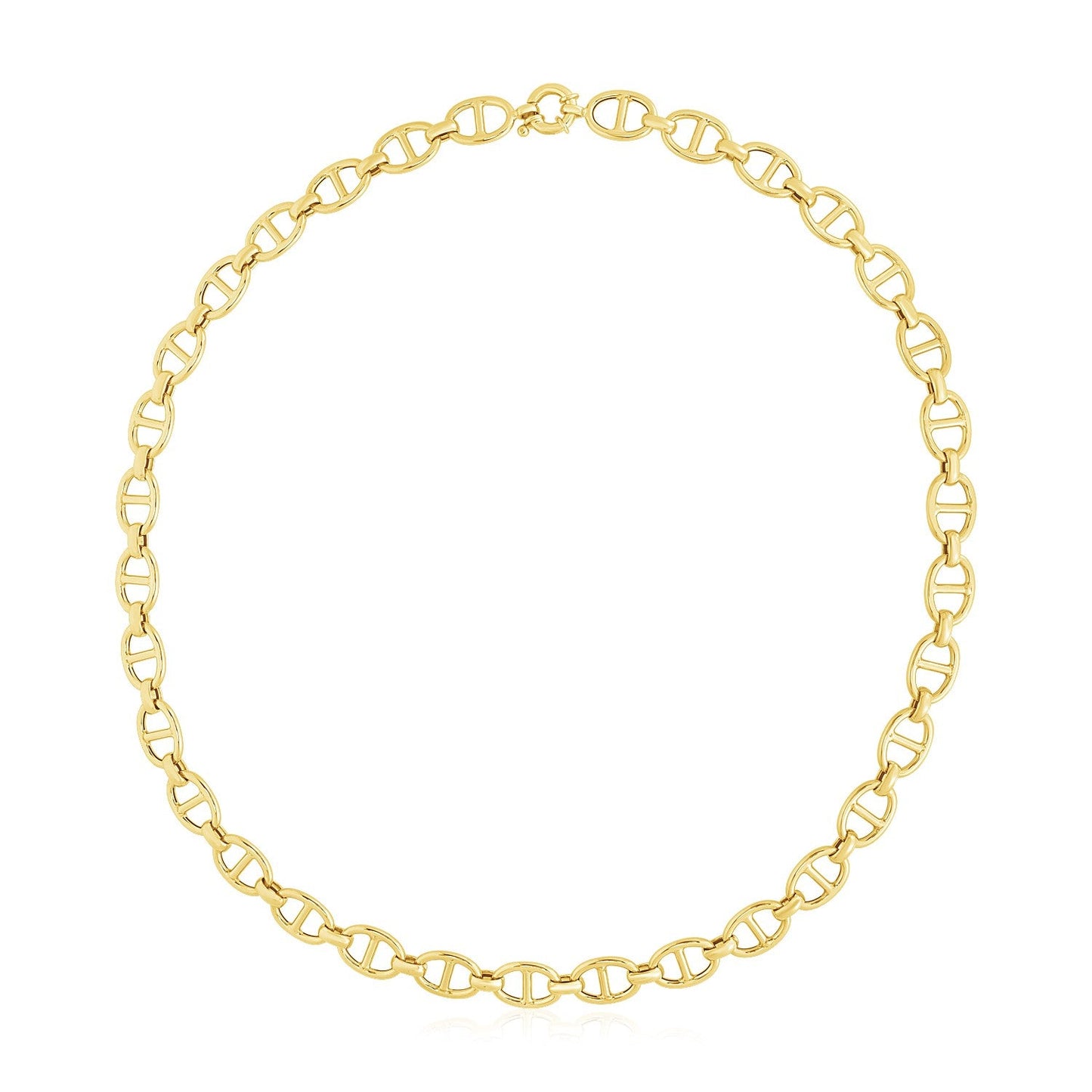 Chaîne maille marine en or jaune 14 carats, finition polie (8,80 mm)