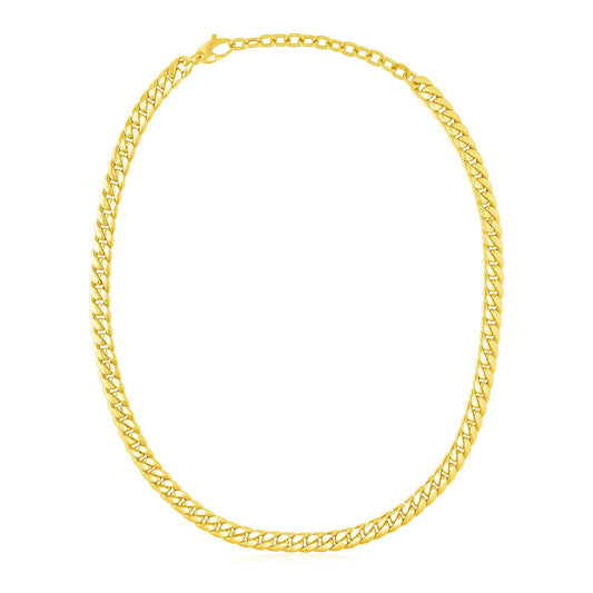 14 Karat Gelbgold kubanische Gliederkette Halsreif