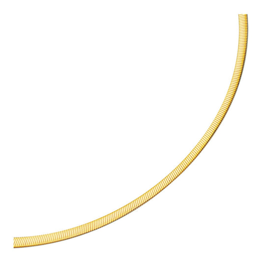 4,0 mm 14K Gold Bicolor Reversible Omega-Halskette