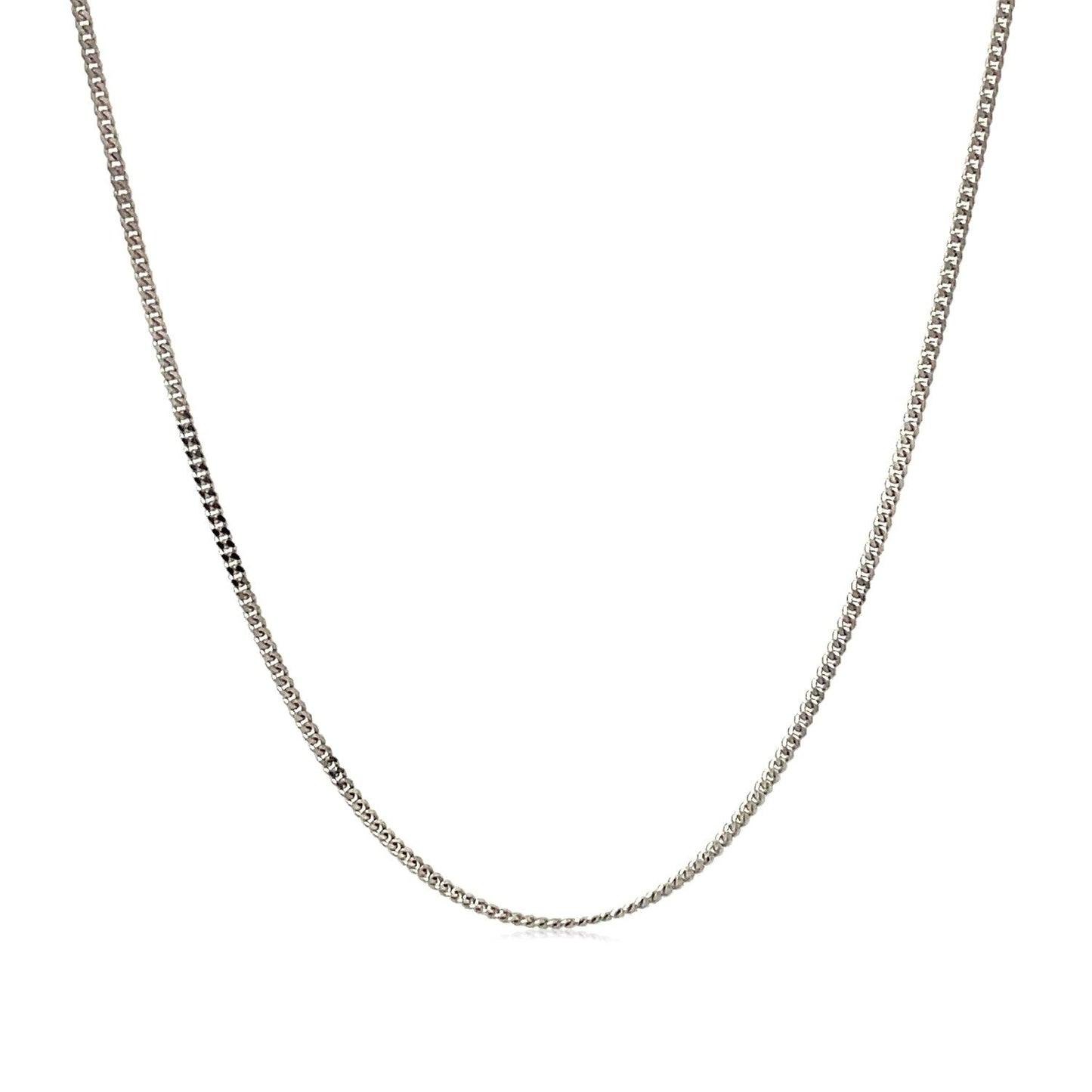 10K Weißgold Gourmettekette 1,0 mm (1,00 mm)