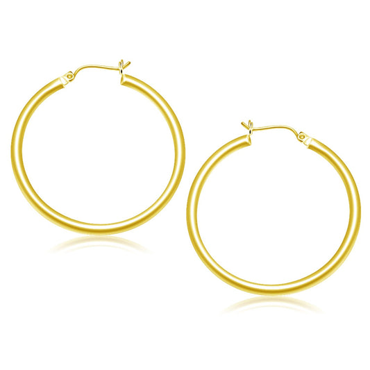 14 Karat Gelbgold Creolen poliert (3x40mm)