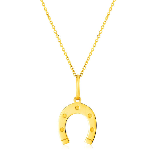 14K Gelbgoldkette mit Hufeisen