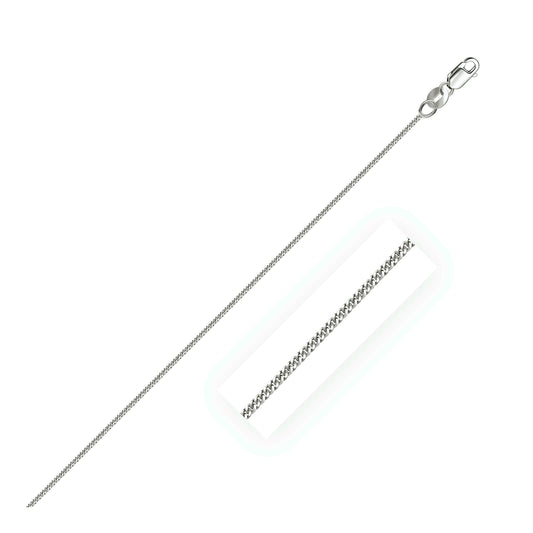 14 Karat Weißgold Gourmette Kette 1,0 mm (1,00 mm)