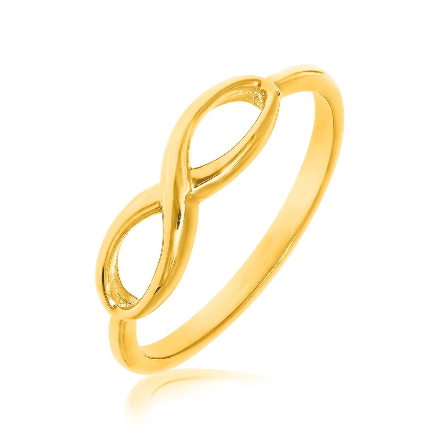 14k Gelbgold Unendlichkeitsring in Hochglanzpolitur