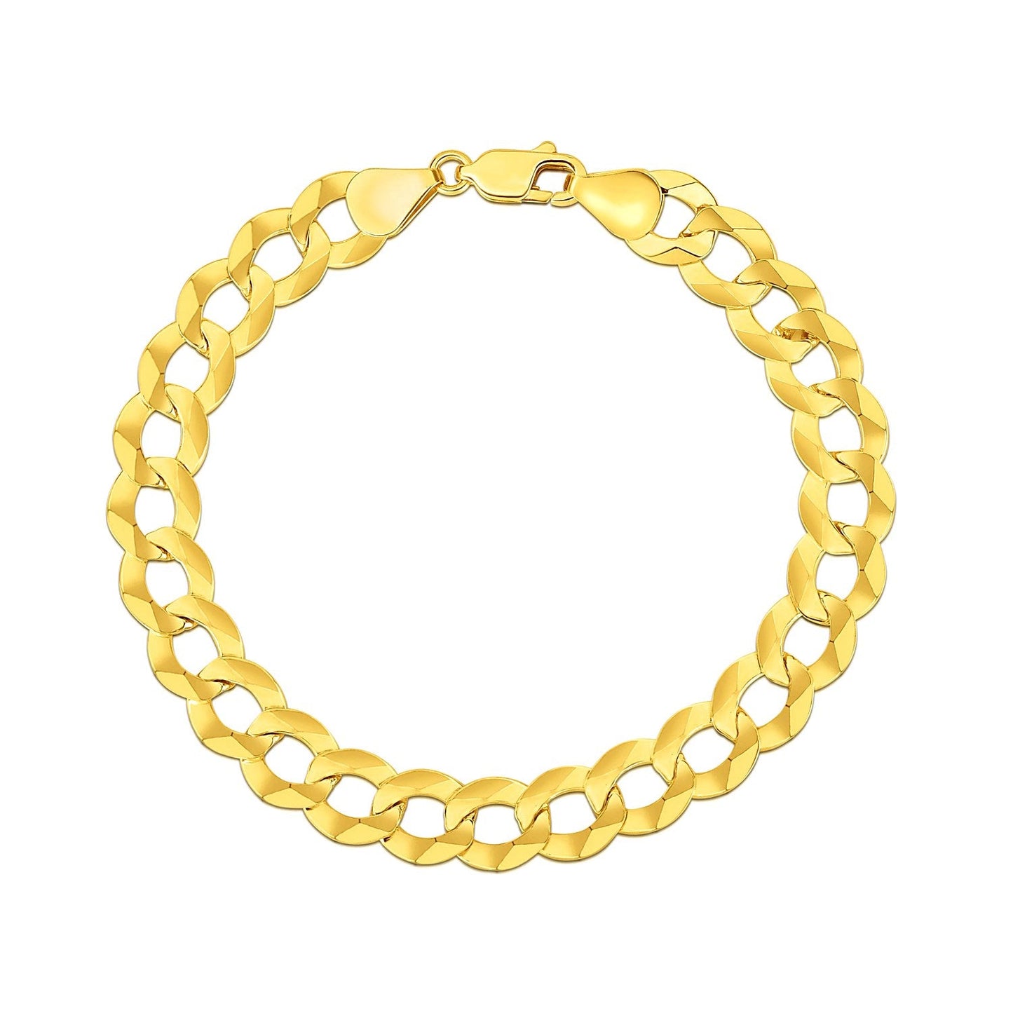 14k Gelbgold Massives Panzerarmband 10,0 mm