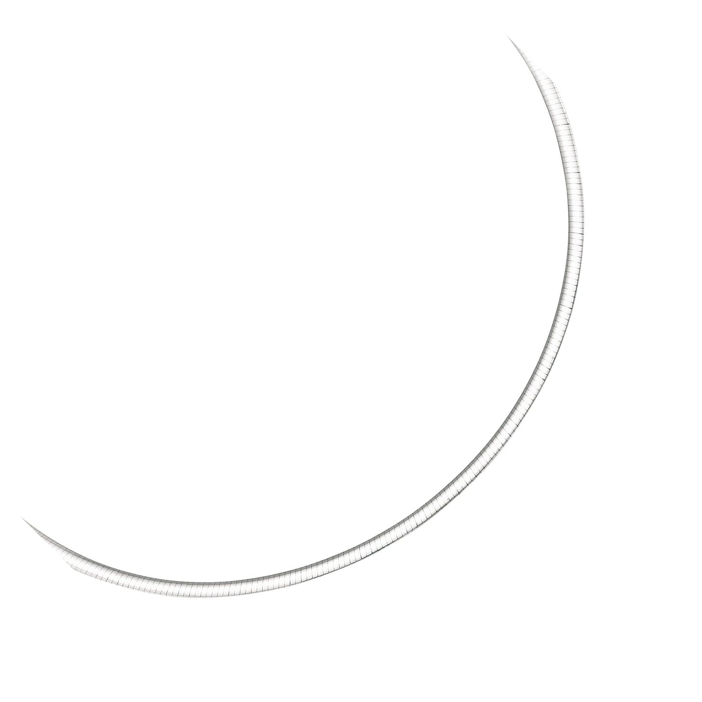 3,0 mm 14k zweifarbiges Gold Wendbares Omega-Halskette
