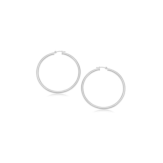 Ohrringe 3x15mm aus 14k Weißgold, poliert