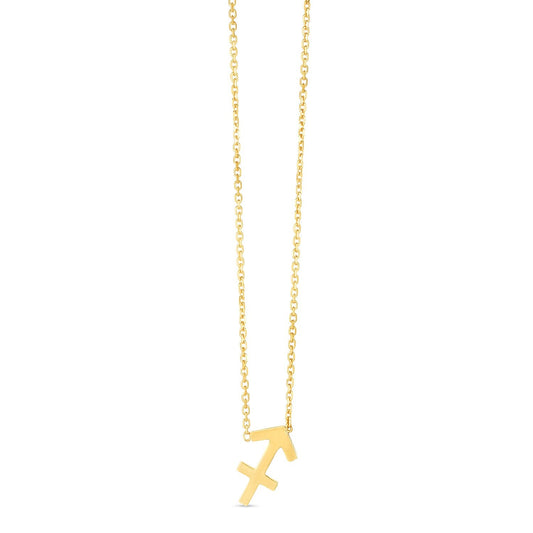 14K Gelbgold Schütze Halskette