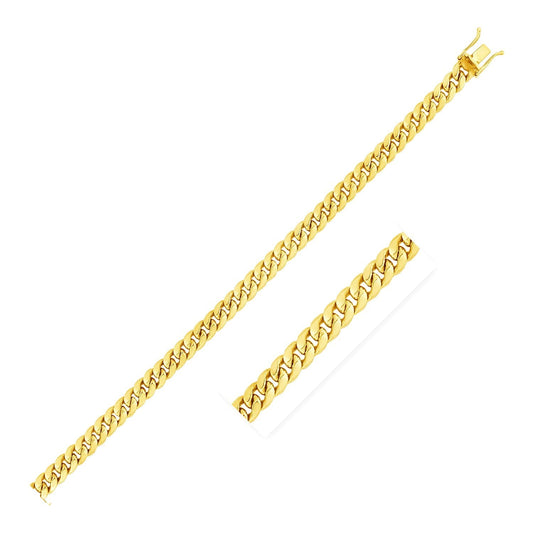 Chaîne semi-massive Miami Cuban en or jaune 10 carats (4,50 mm)
