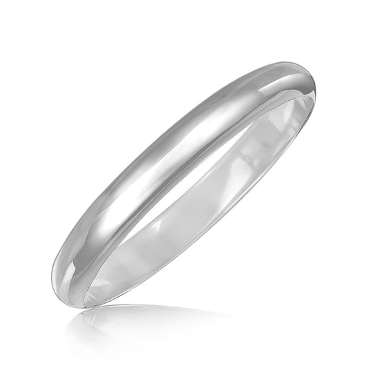 Armreif im Kuppelstil aus Sterlingsilber mit Rhodiumbeschichtung (9,00 mm)