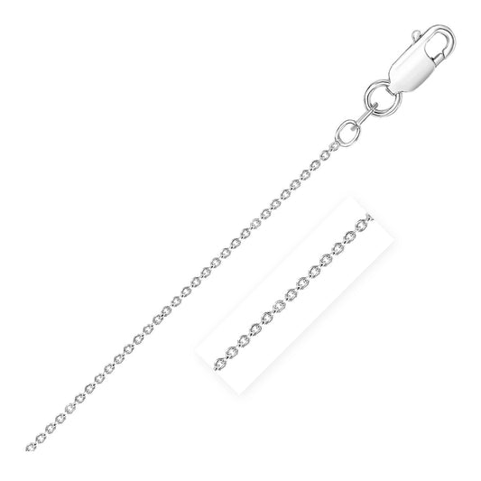 Rhodinierte Rund-Kabelkette aus Sterlingsilber (2,10 mm)