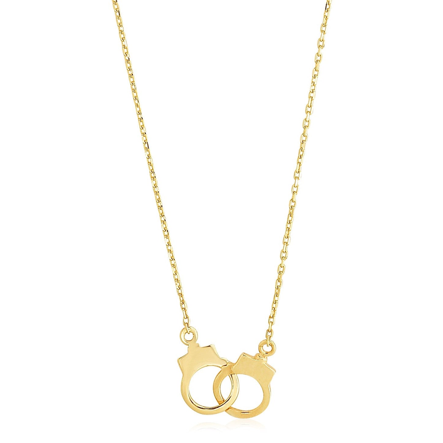 Collier menottes en or jaune 14 carats poli