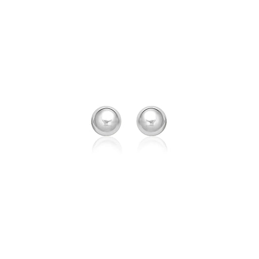 Puces d'oreilles classiques en or blanc 14 carats (8 mm)