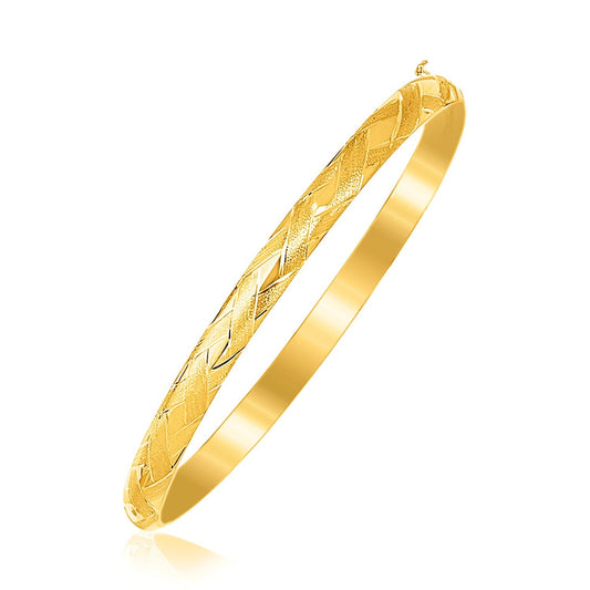 Kinderarmreif aus 14 Karat Gelbgold mit Diamantschliff (5,50 mm)