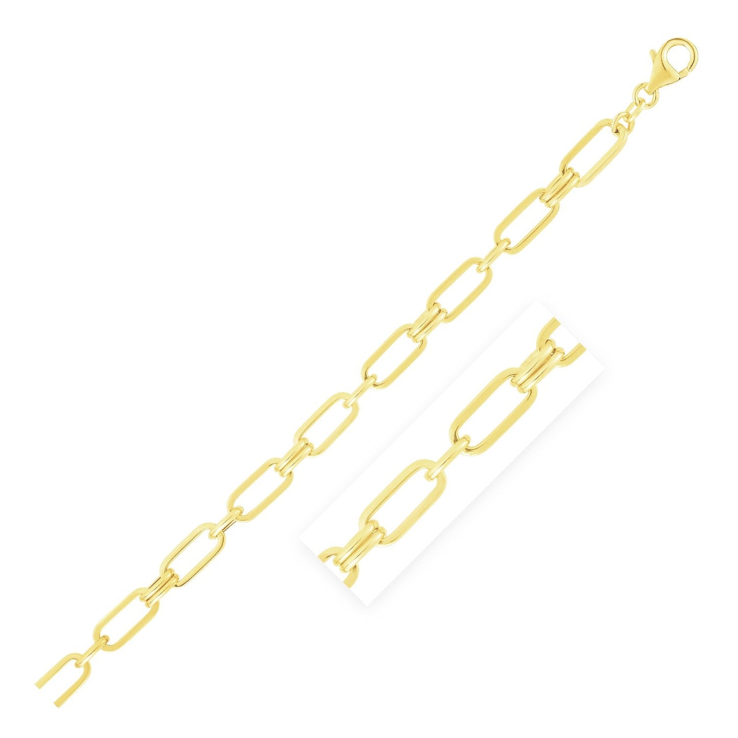 Chaîne en or jaune 14 carats, maillons ronds, finition polie, (5,60 mm)